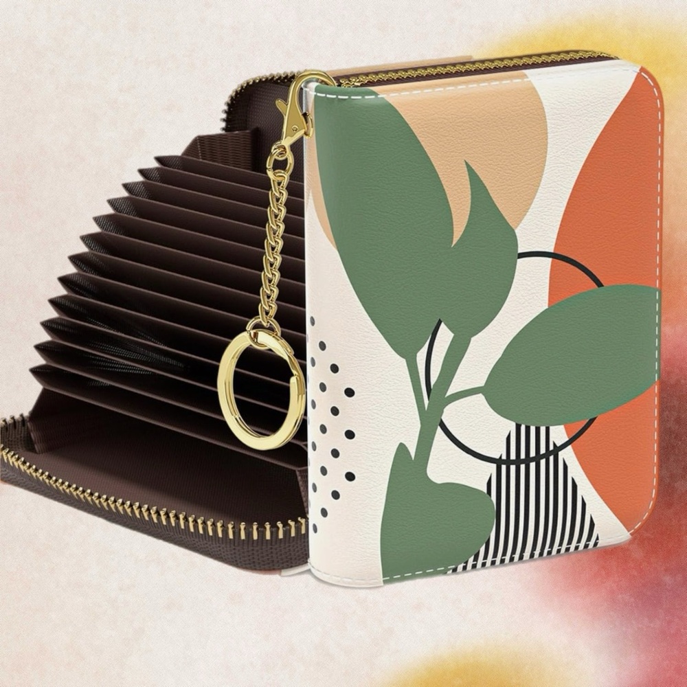Stylish Green and Orange Wallet